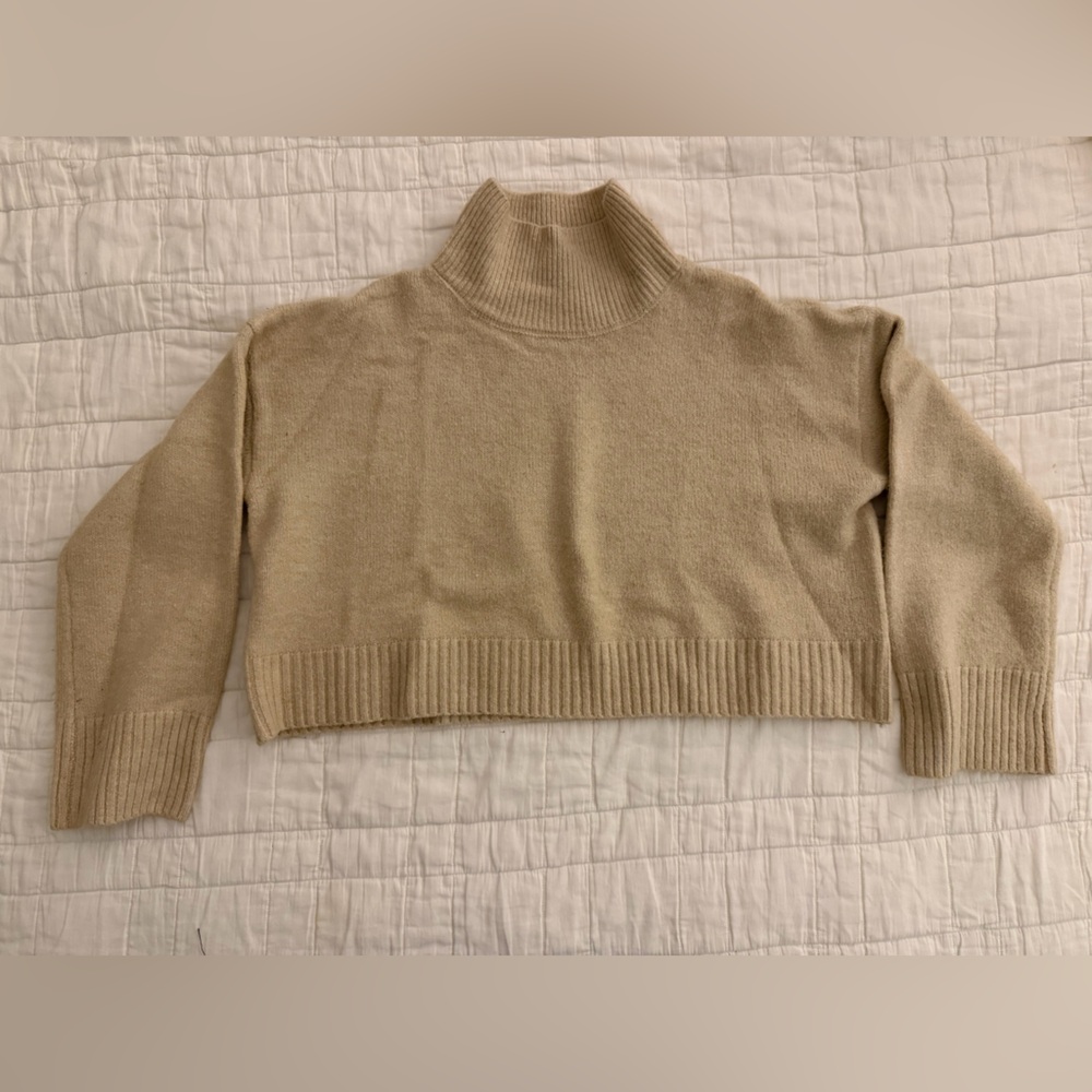 Princess Polly Cream Ribbed Sweater
